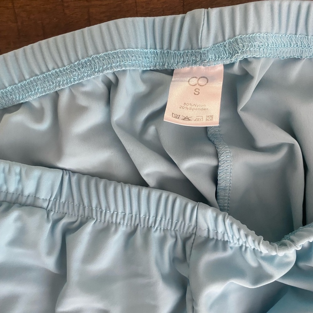 Wood clothing, commando shorts. Size small. Sky blue